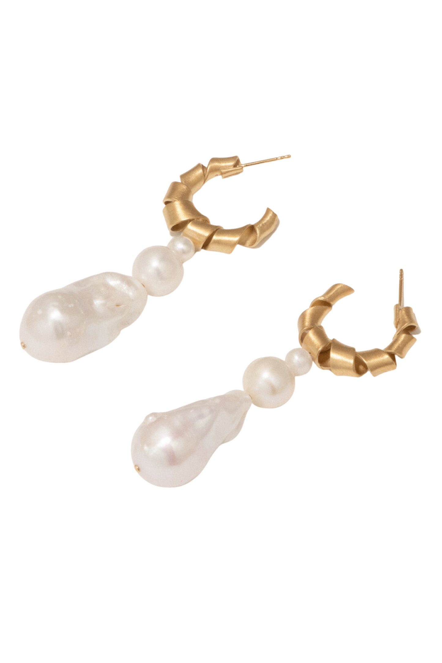 COMPLETED WORKS // GOLD VERMEIL AND PEARL EARRINGS