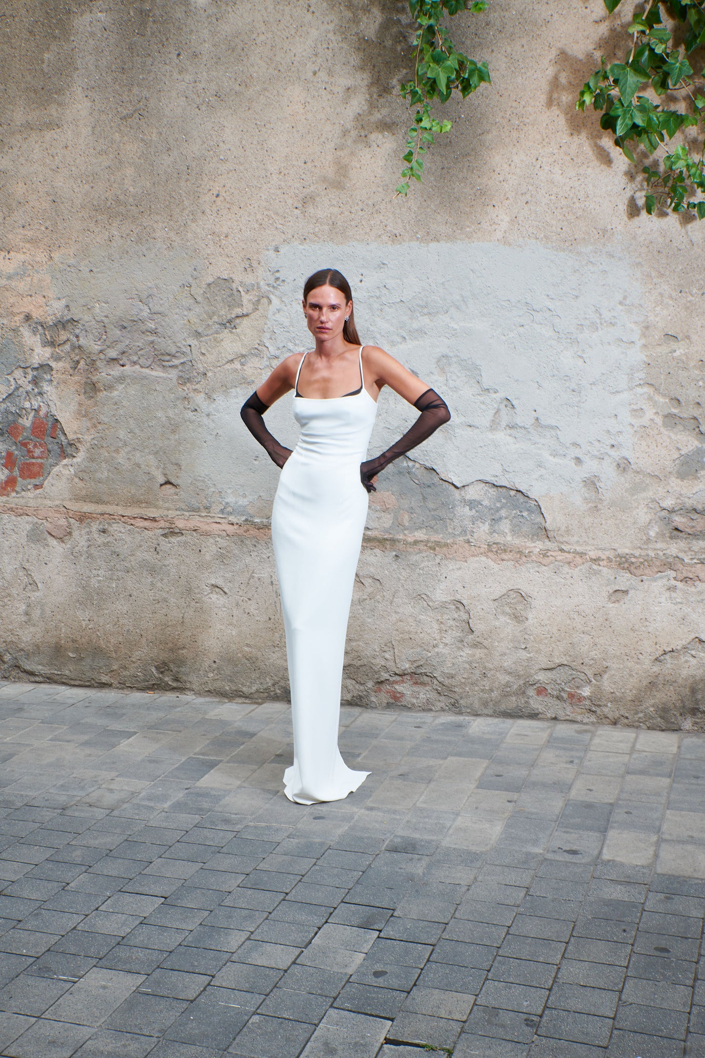 STYLE 001 // STRETCH CREPE COLUMN DRESS