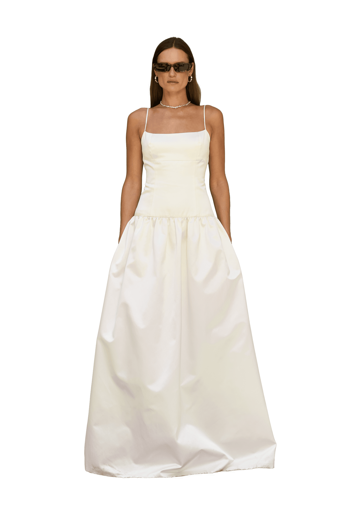 STYLE 003 // DUCHESSE SATIN DROP WAIST GOWN WITH BUST DETAIL