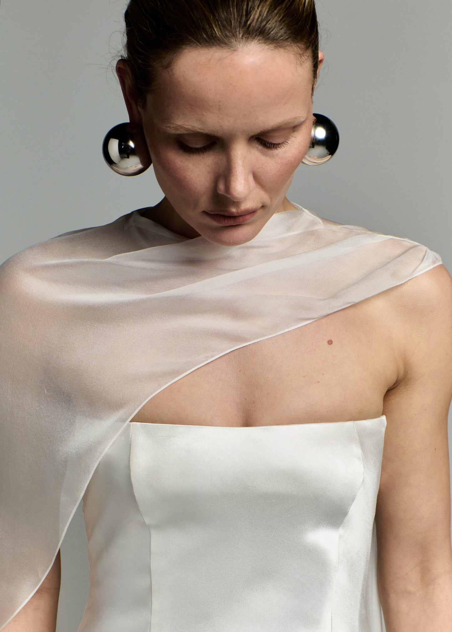 STYLE 157 // ASYMMETRIC CHIFFON CAPE
