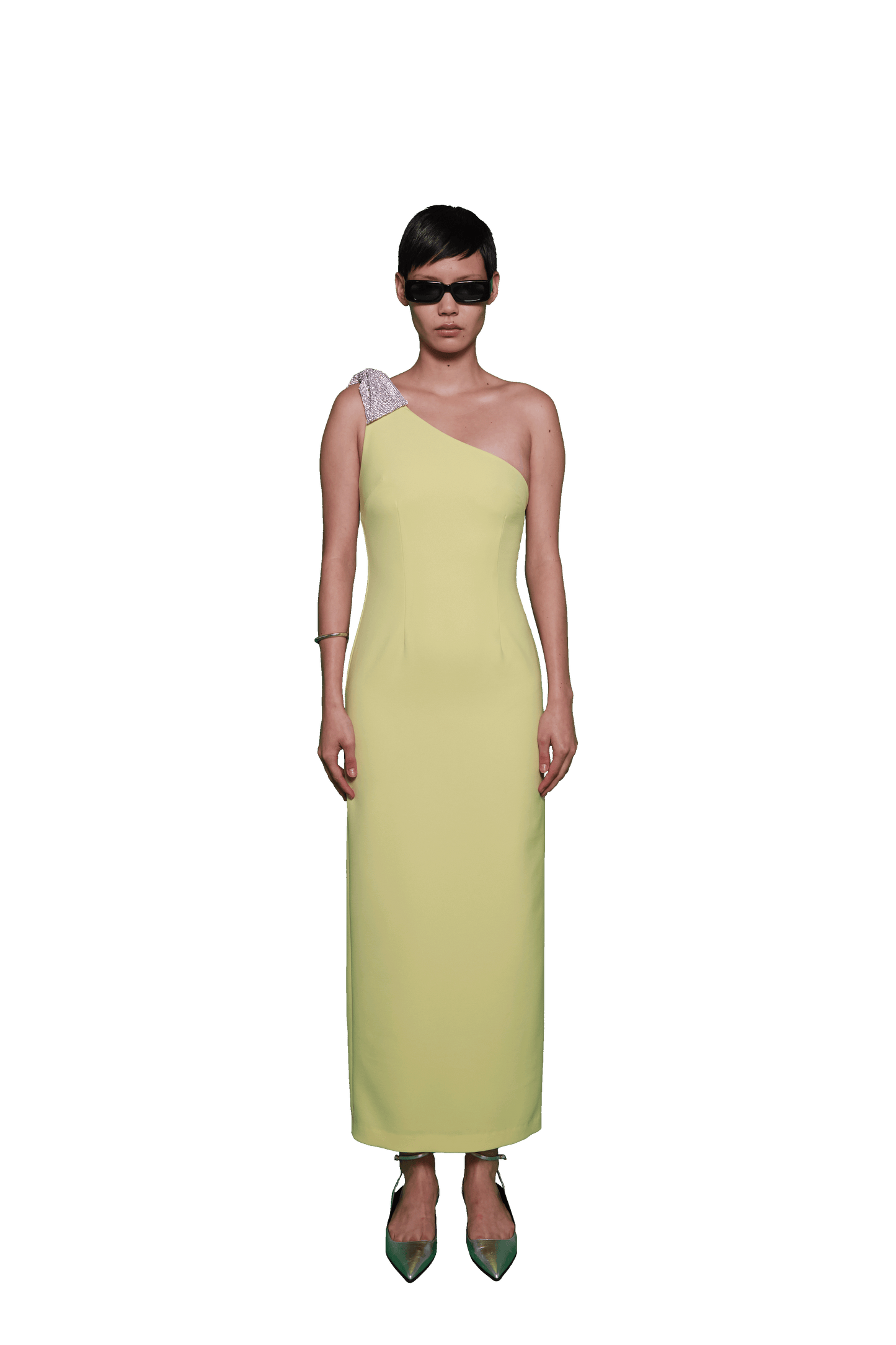 THE TAKE A BOW DRESS IN LEMON