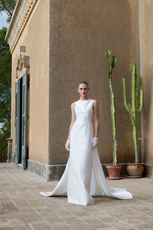 STYLE 164 // SILK MIKADO SQUARE NECK GOWN