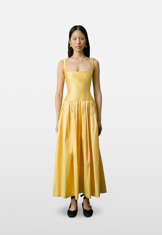 BRING BACK THE GOLDEN SUNSHINE GOWN IN BUTTERCUP YELLOW