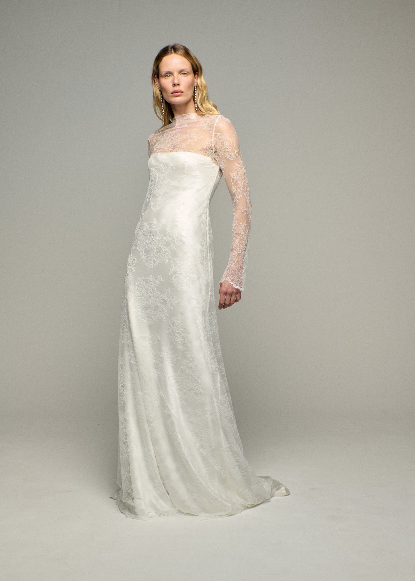 STYLE 155 // LACE OVERLAY WITH DRAPED NECK