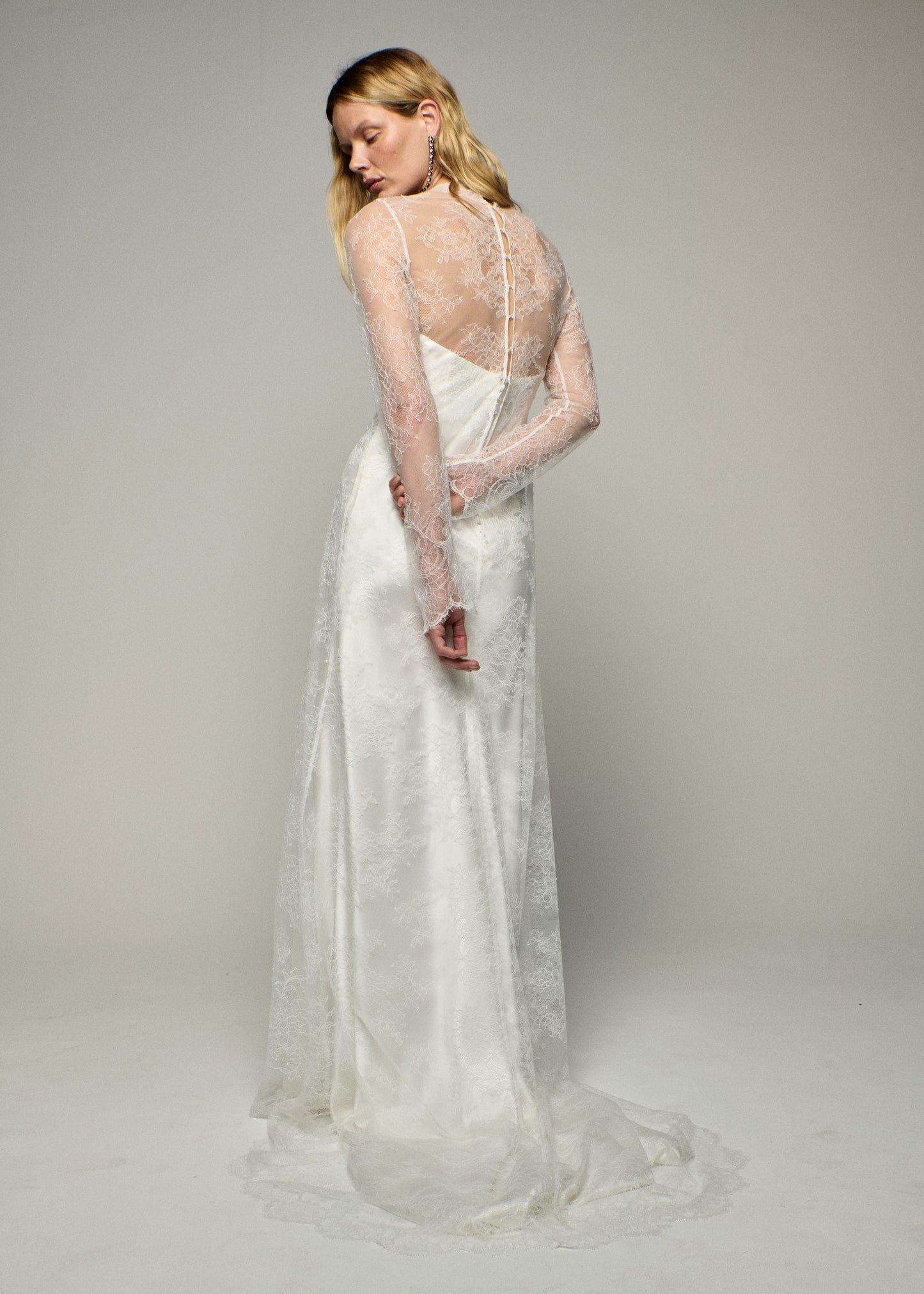 STYLE 155 // LACE OVERLAY WITH DRAPED NECK