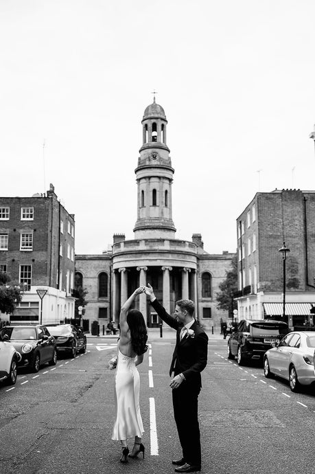 CARRIE + ZACH // a silken slip and matching tux