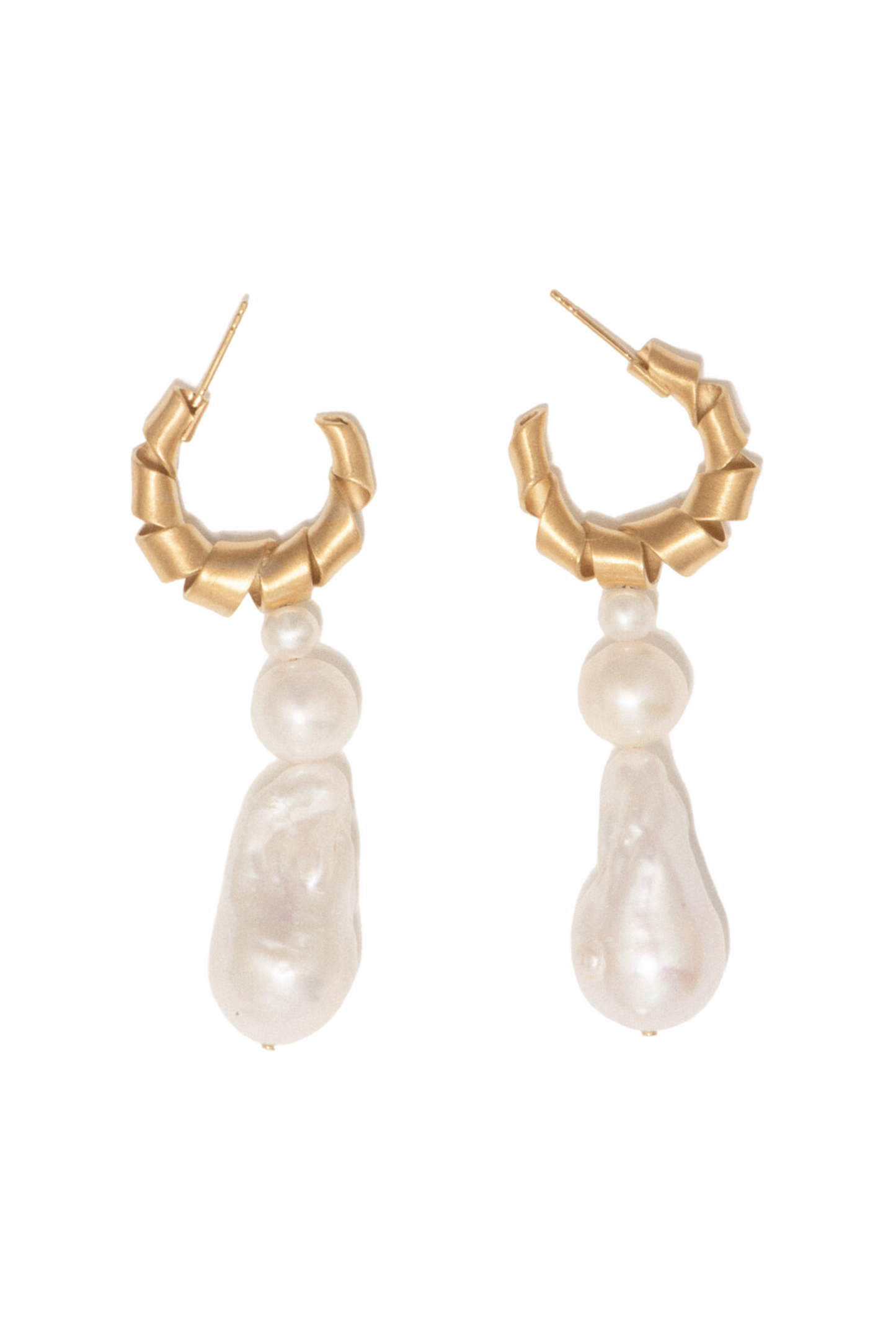 COMPLETED WORKS // GOLD VERMEIL AND PEARL EARRINGS