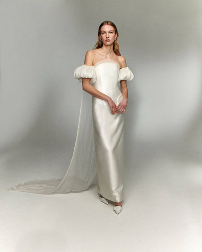 STYLE 105 // SILK ORGANZA AND CHIFFON CAPE