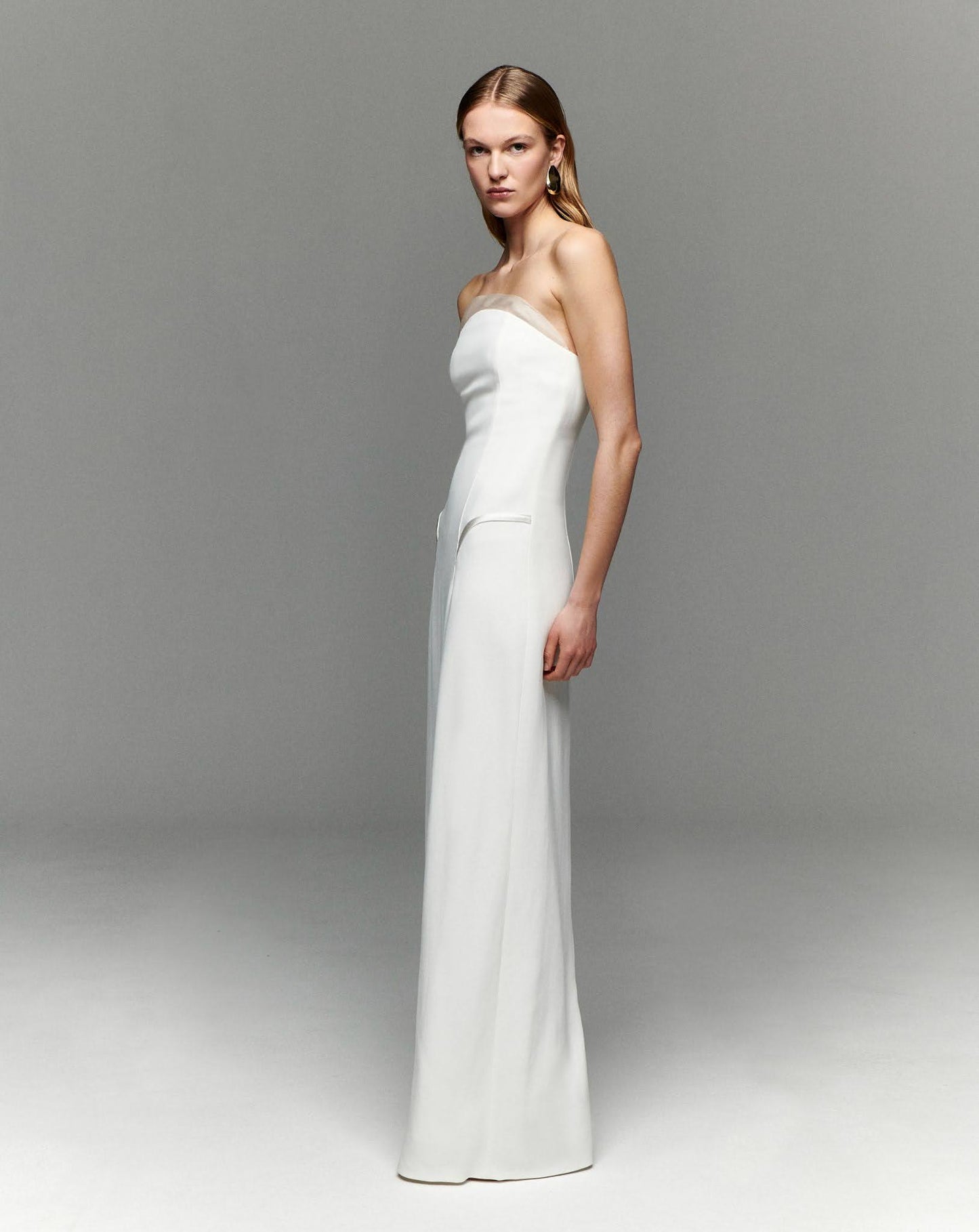 STYLE 114 // STRAPLESS SILK CREPE GOWN