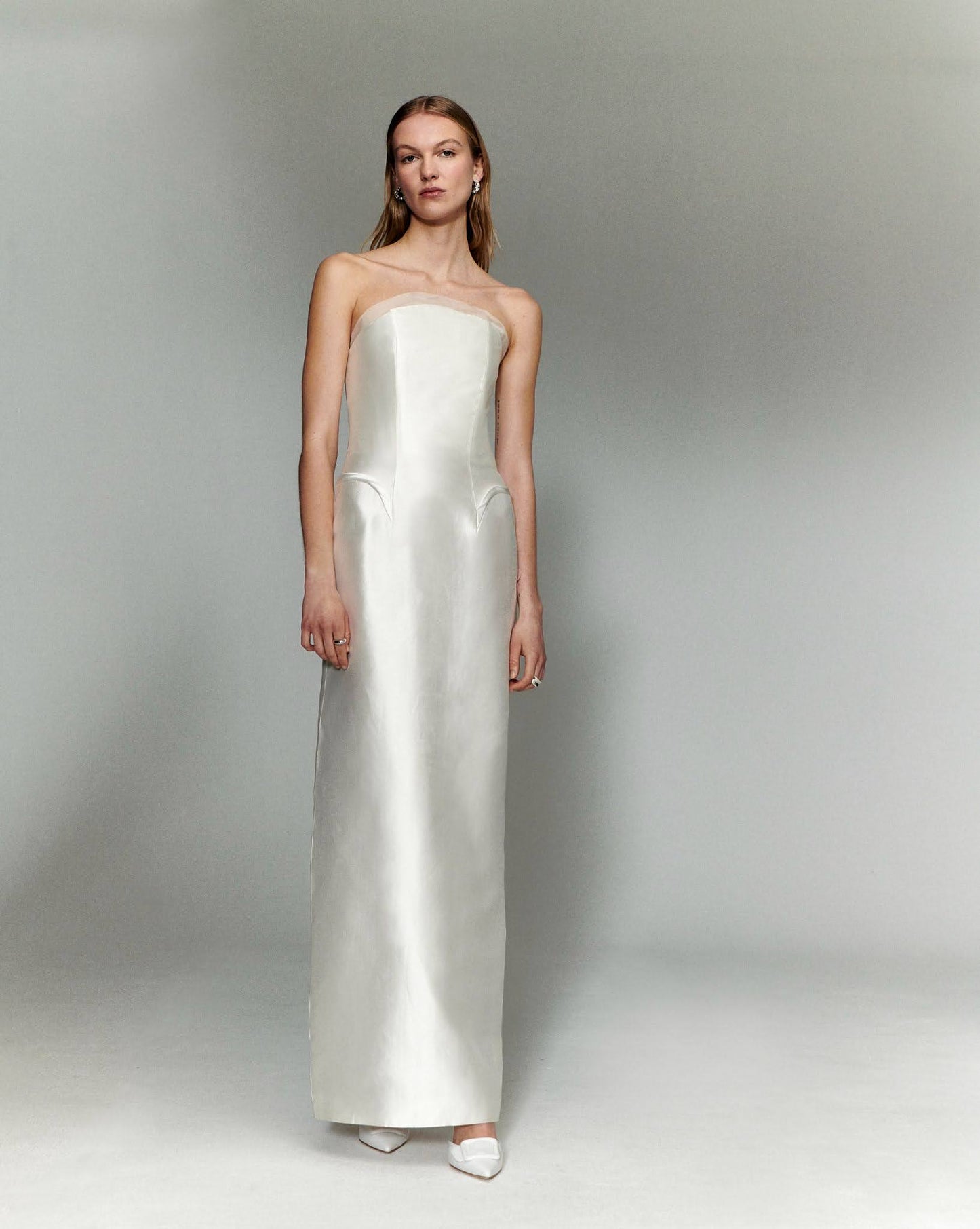 STYLE 118 // CRESCENT STRAPLESS SILK MIKADO GOWN