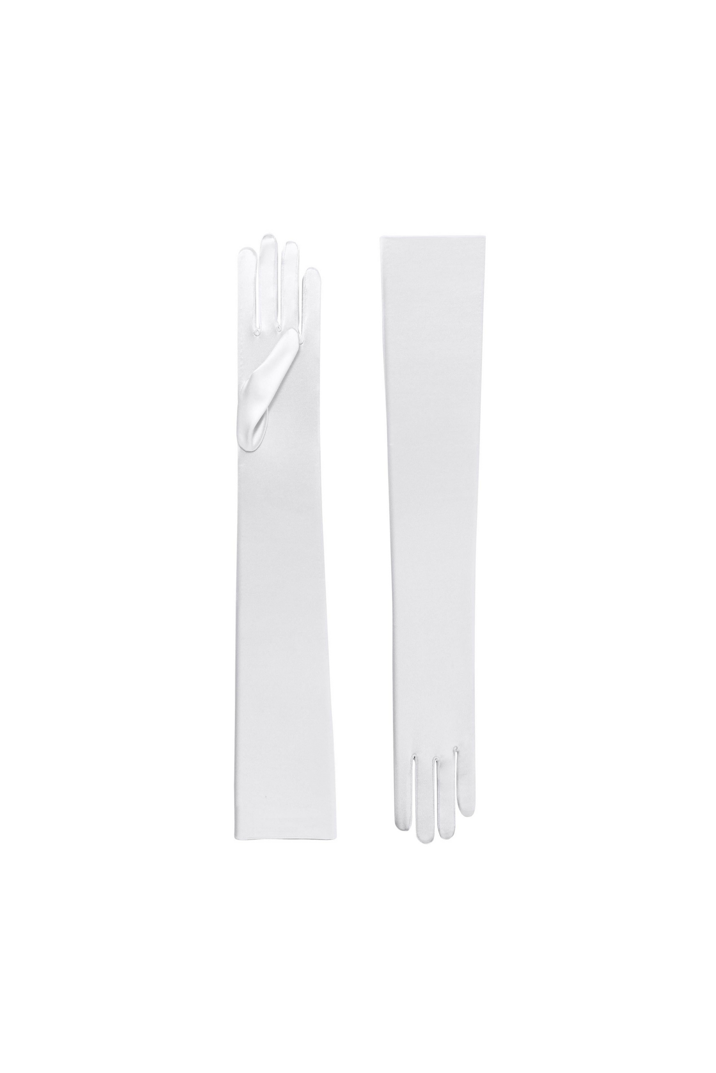 CORNELIA JAMES // HERMIONE SATIN OPERA GLOVE IN WHITE