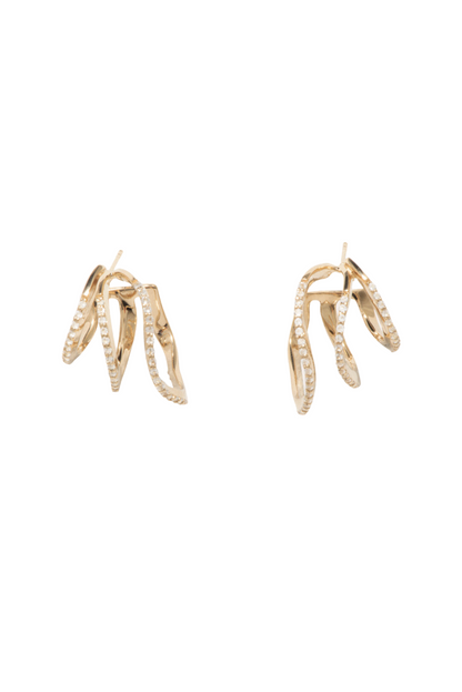 COMPLETED WORKS // GOLD VERMEIL + WHITE TOPAZ EARRINGS