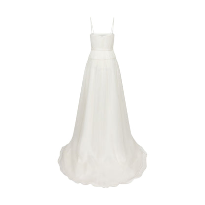 STYLE 095 // PLEATED ORGANZA GOWN WITH DROP WAIST