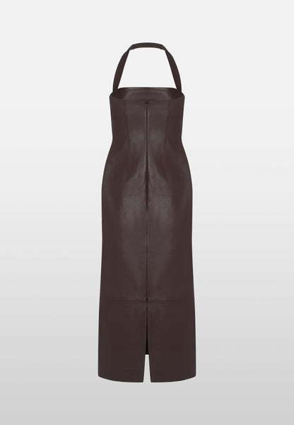 A LITTLE LATER THAN PLANNED LEATHER DRESS