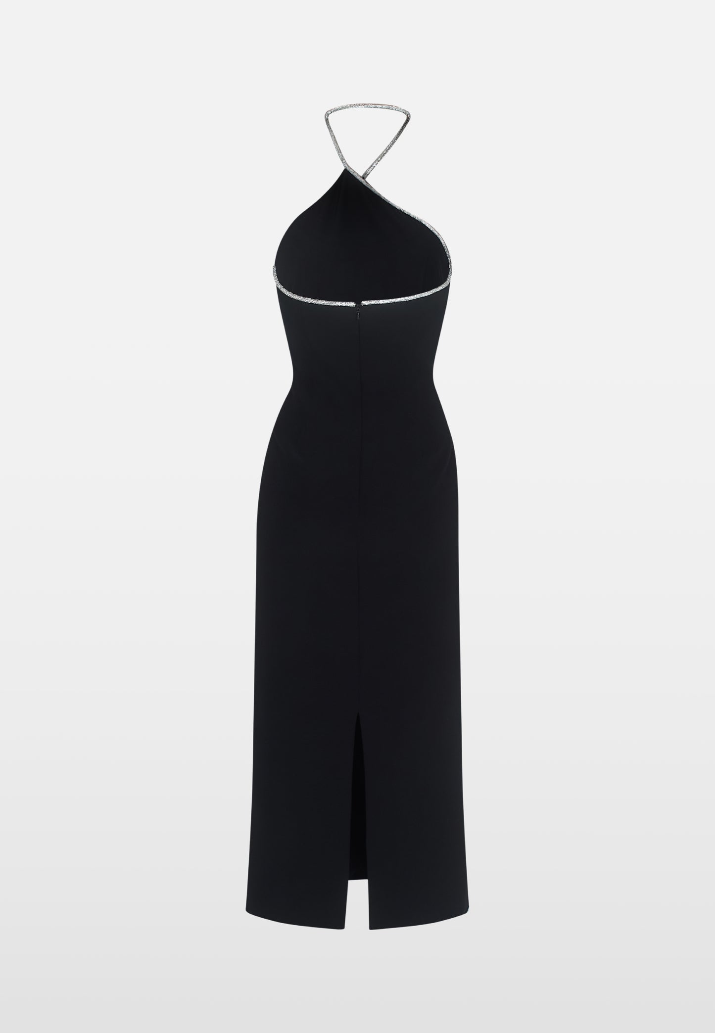 THE WHEN IN DOUBT ASYMMETRIC HALTER IN BLACK