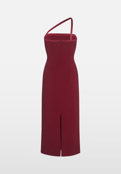 THE THIS WAY AND THAT WAY DRESS IN BURGUNDY