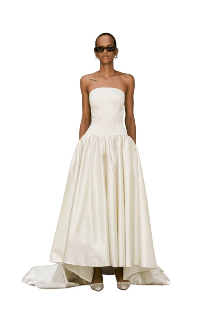 STYLE 093 // DUCHESSE SATIN ANKLE LENGTH DROP WAIST GOWN