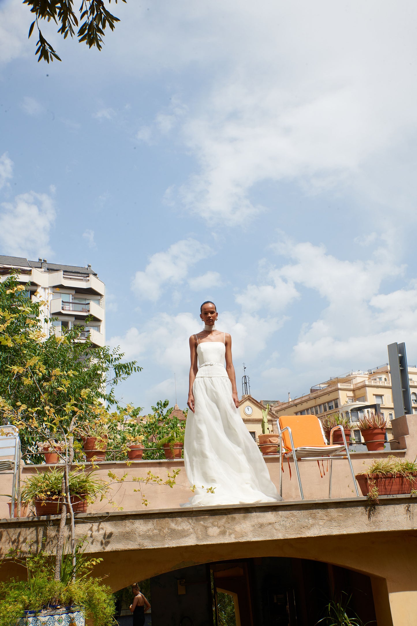 STYLE 095 // PLEATED ORGANZA GOWN WITH DROP WAIST