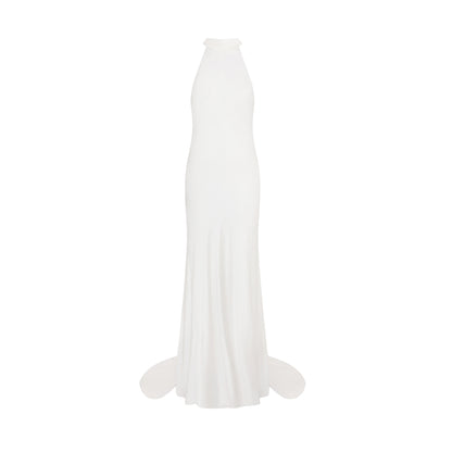 STYLE 116 // BACKLESS HALTER WITH PEARL DETAIL THE OWN STUDIO STYLE 116 // BACKLESS HALTER WITH PEARL DETAIL THE OWN STUDIO