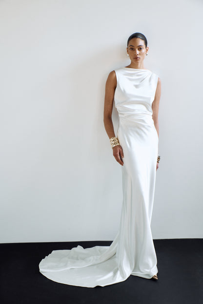 STYLE 192 // BIAS GOWN WITH OPEN BACK