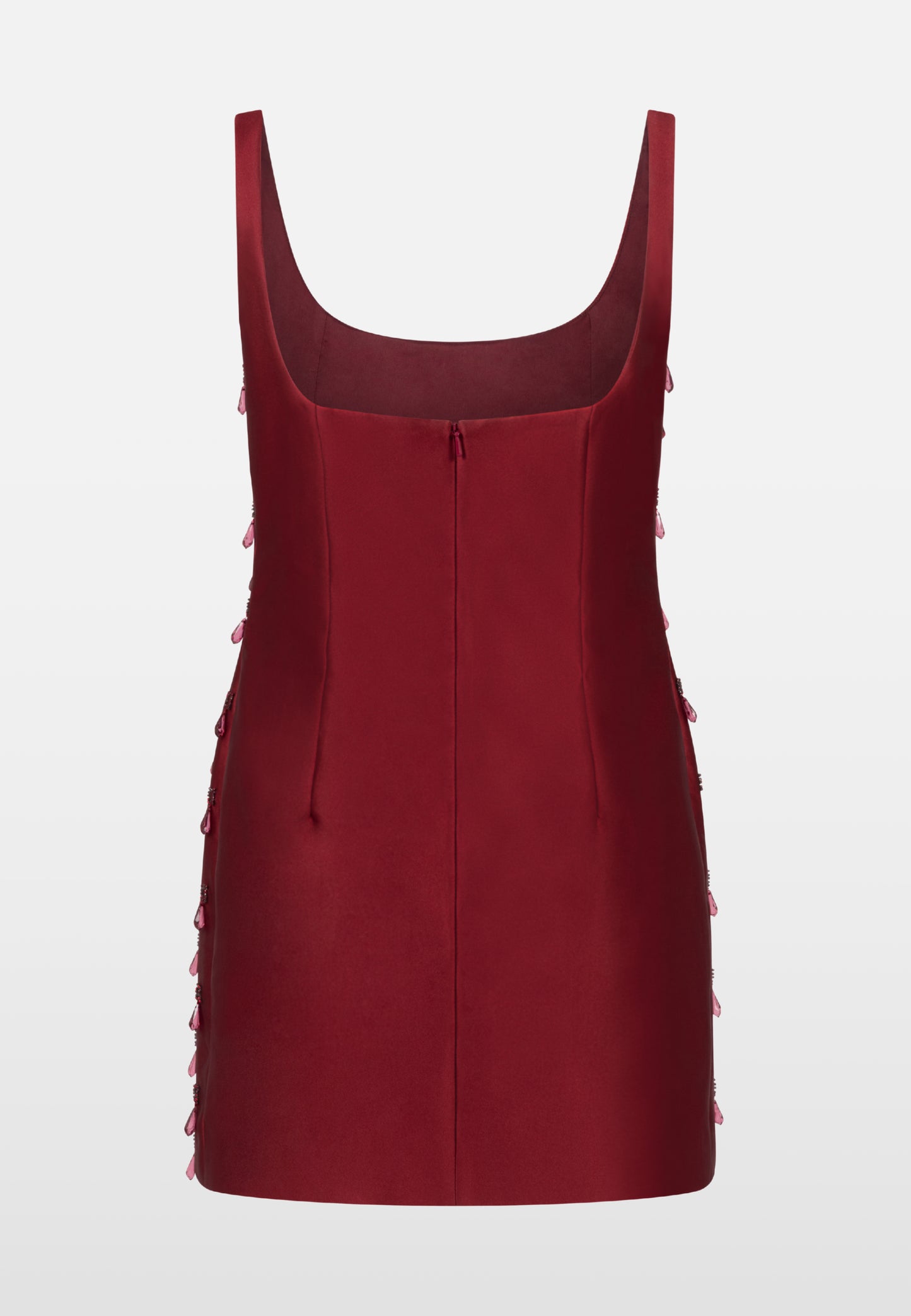 A DROP MORE DRESS IN BURGUNDY
