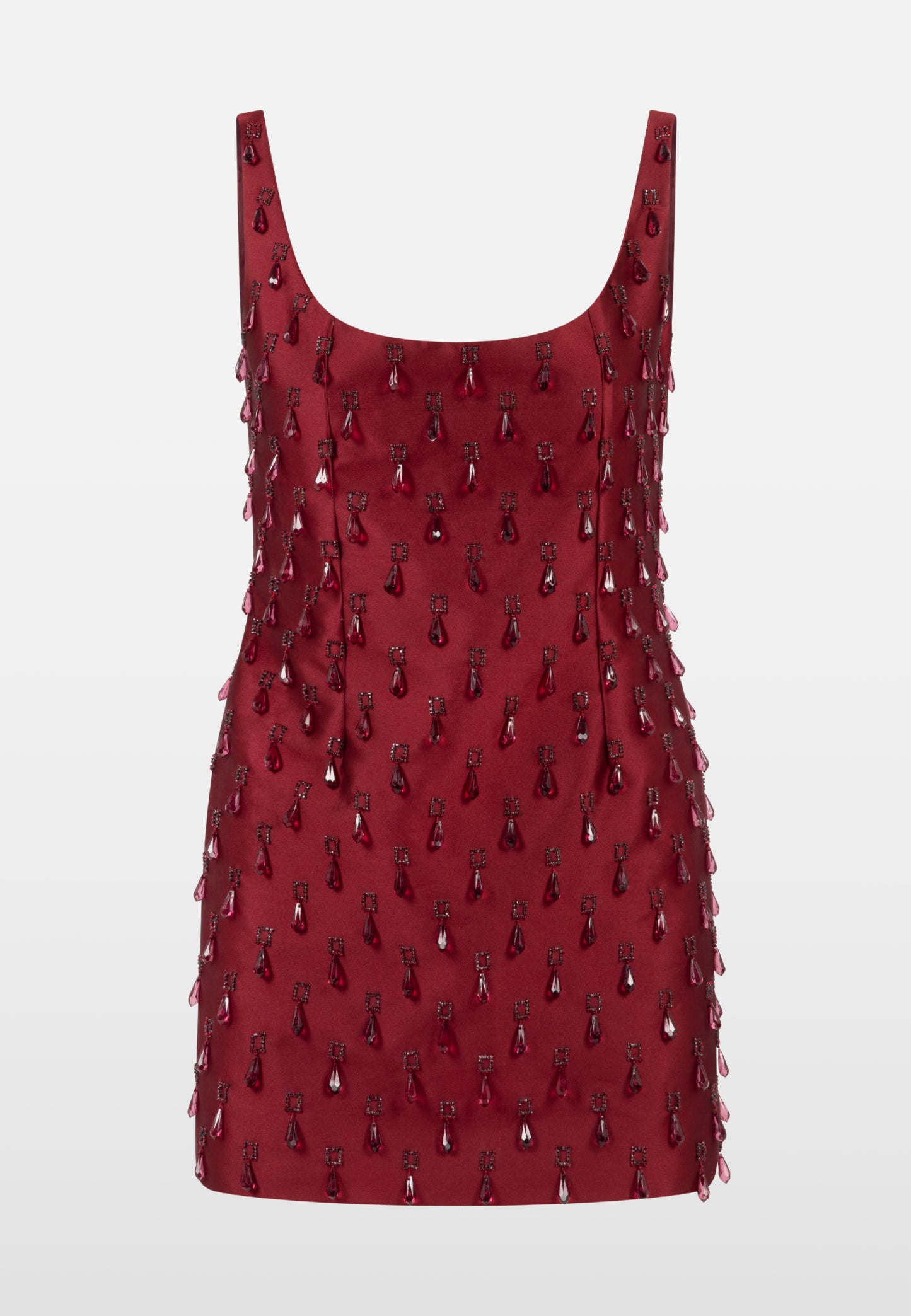 A DROP MORE DRESS IN BURGUNDY