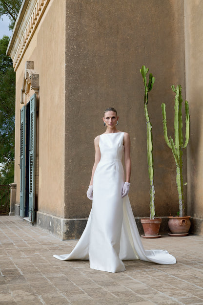 STYLE 164 // SILK MIKADO SQUARE NECK GOWN