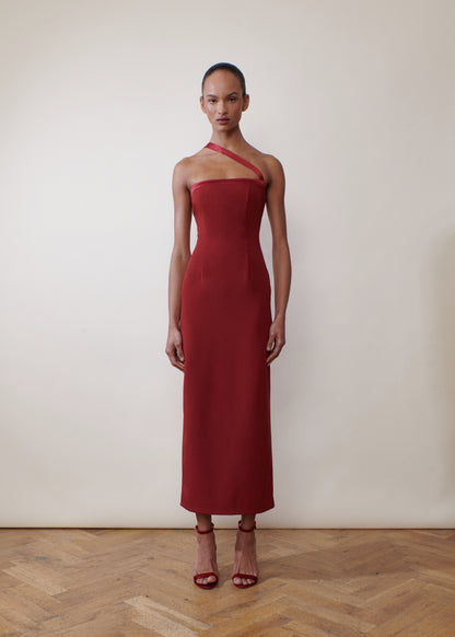 THE THIS WAY AND THAT WAY DRESS IN BURGUNDY