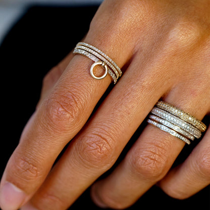 Model Wearing Otiumberg Diamond Rings